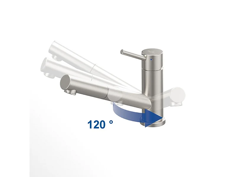 Robinet cuisine rabattable VILLEROY ET BOCH Como Shower window Anthracite + nettoyant