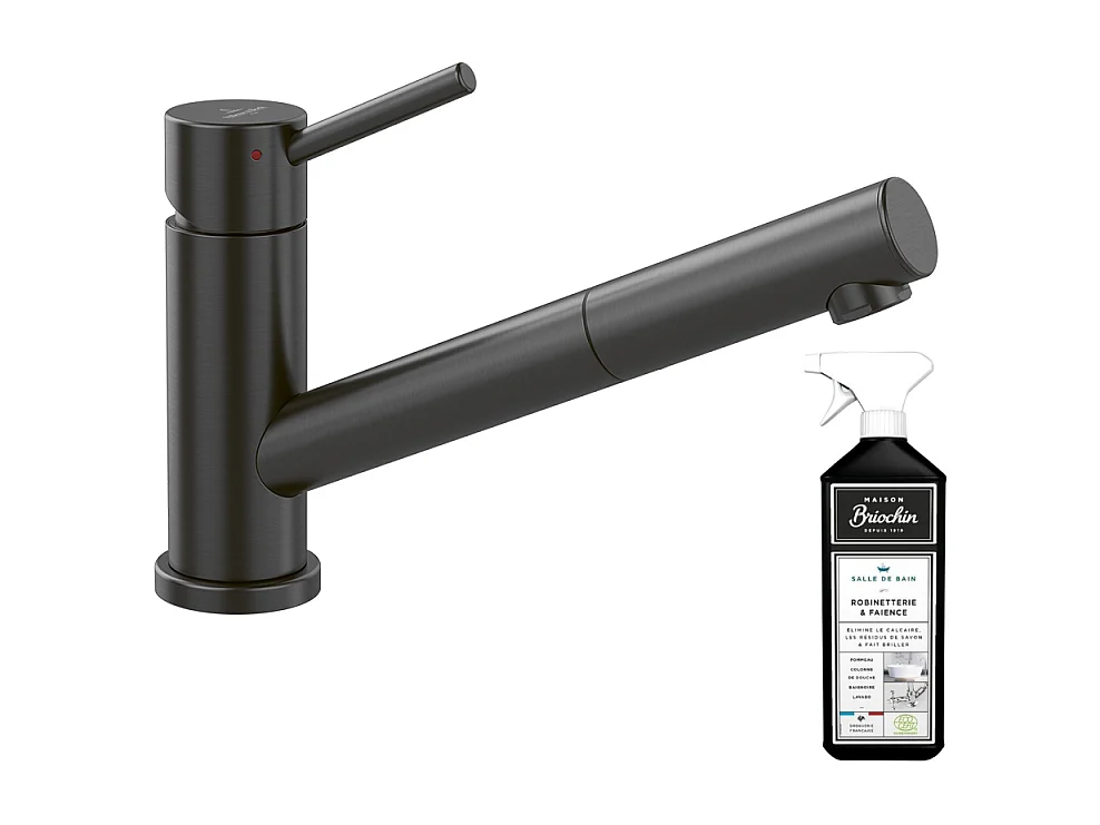 Robinet cuisine rabattable VILLEROY ET BOCH Como Shower window Anthracite + nettoyant
