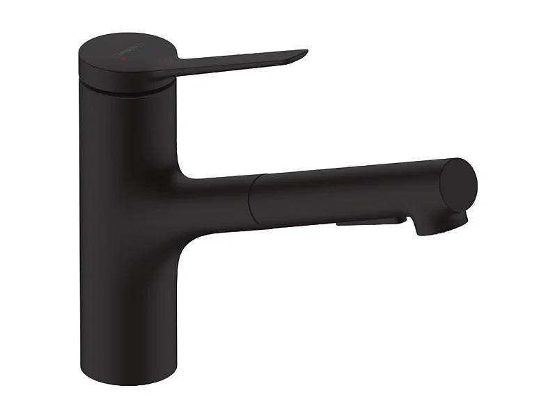 Robinet de cuisine avec douchette HANSGROHE Zesis M33 150 2 jets noir mat