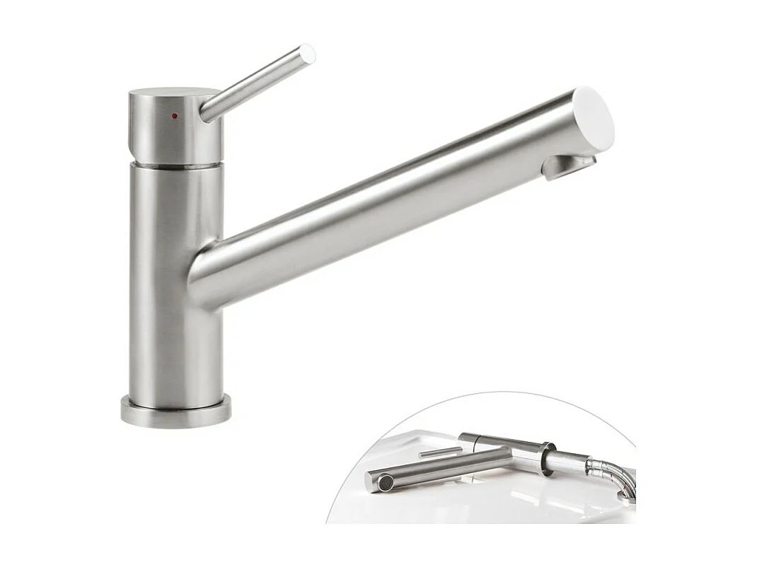 Robinet cuisine rabattable VILLEROY ET BOCH Como window acier massif