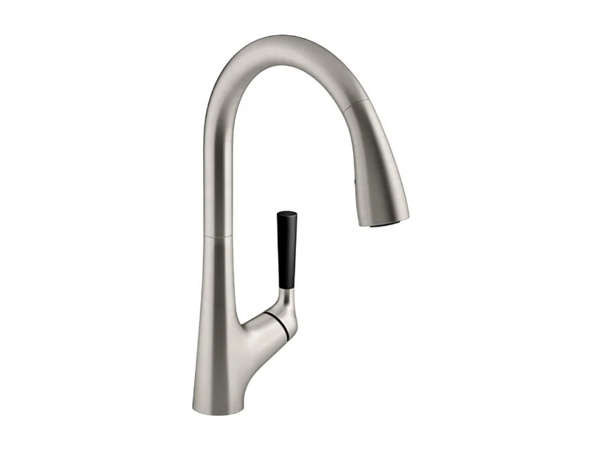 JACOB DELAFON Mitigeur cuisine Malleco détection automatique Bec haut inox brossé douchette extractible