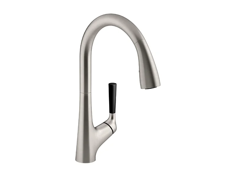 JACOB DELAFON Mitigeur cuisine Malleco détection automatique Bec haut inox brossé douchette extractible