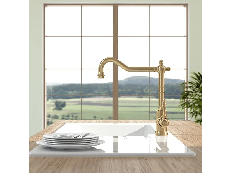 Robinet cuisine VILLEROY ET BOCH Avia 2.0 Or mat + nettoyant