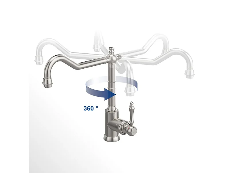 Robinet cuisine VILLEROY ET BOCH Avia 2.0 Or mat + nettoyant