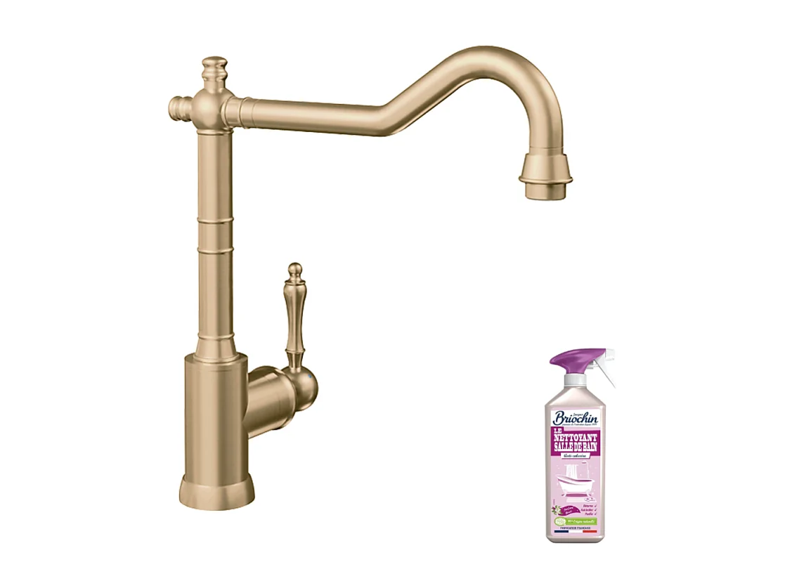 Robinet cuisine VILLEROY ET BOCH Avia 2.0 Or mat + nettoyant