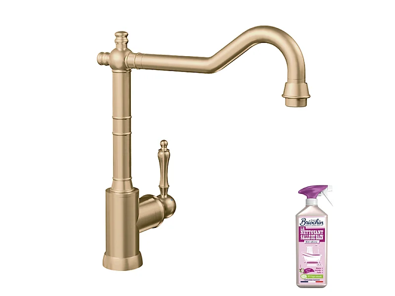 Robinet cuisine VILLEROY ET BOCH Avia 2.0 Or mat + nettoyant