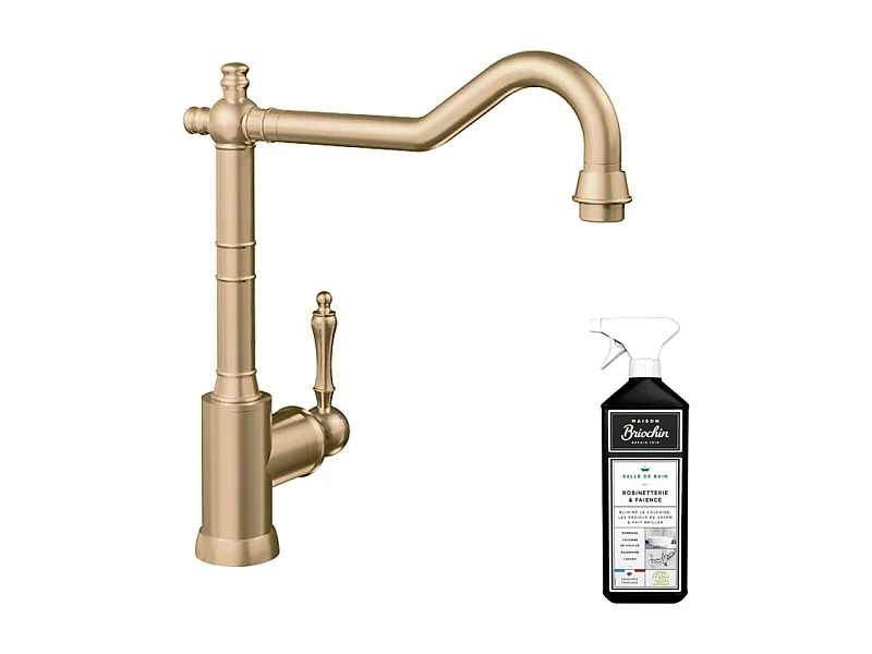 Robinet cuisine VILLEROY ET BOCH Avia 2.0 Or mat + nettoyant