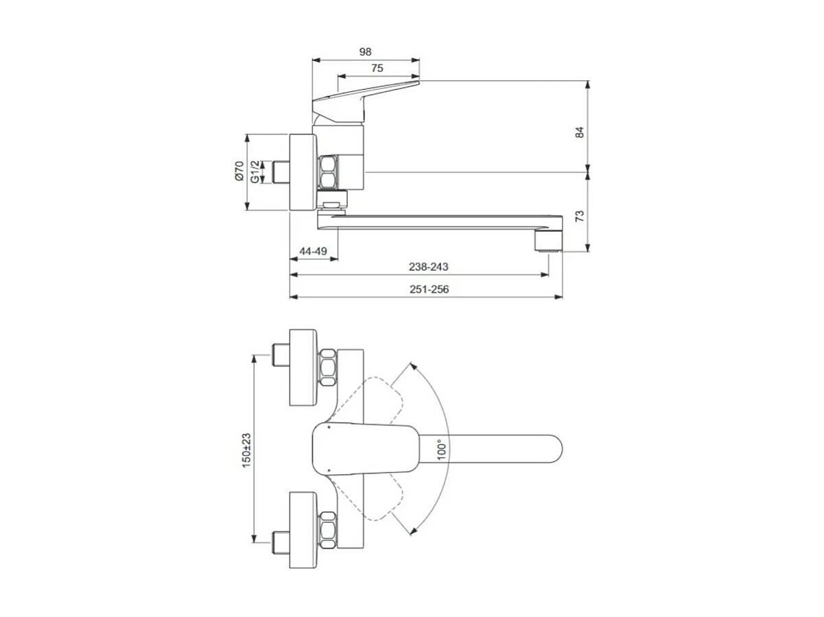 Grifo de cocina de pared Ceraplan IDEAL STANDARD