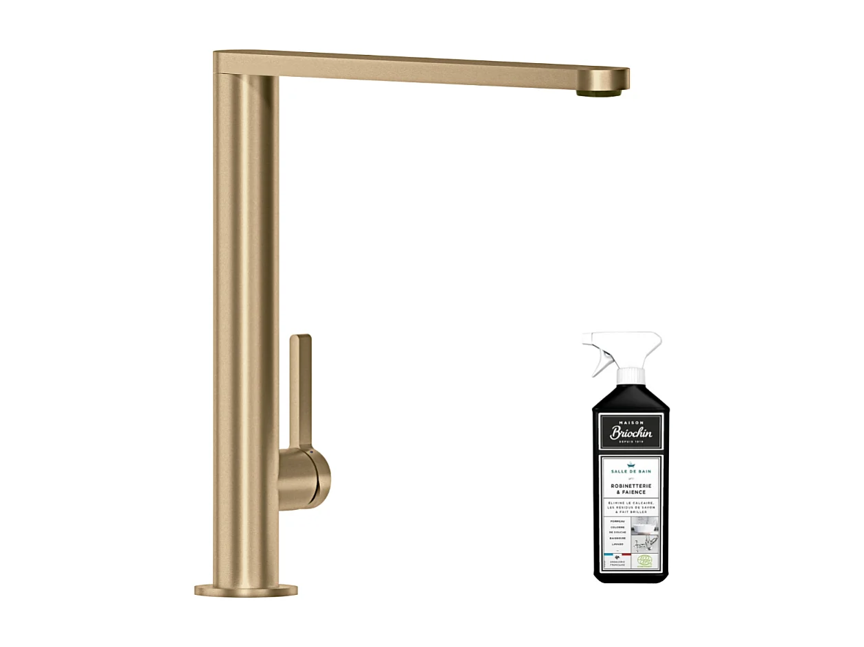 Robinet cuisine VILLEROY ET BOCH Finera or mat + nettoyant