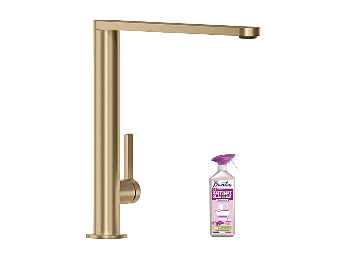 Robinet cuisine VILLEROY ET BOCH Finera or mat + nettoyant