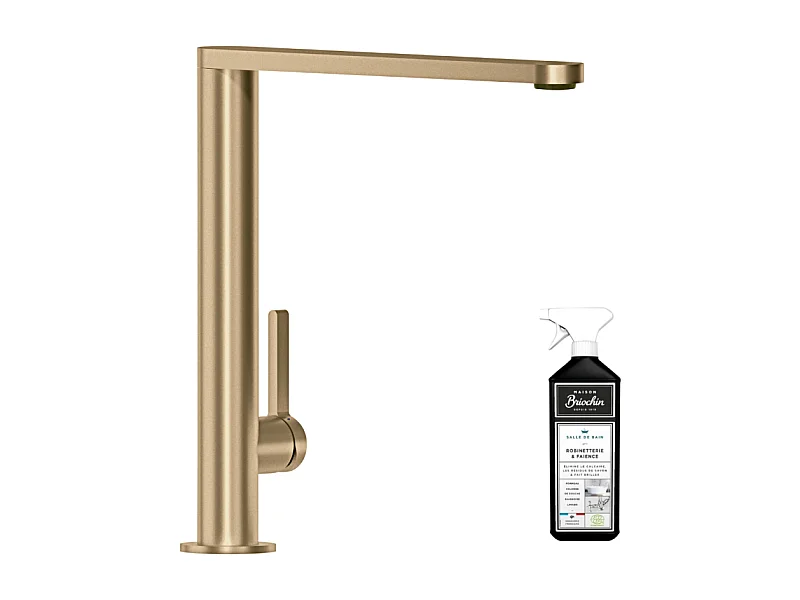 Robinet cuisine VILLEROY ET BOCH Finera or mat + nettoyant
