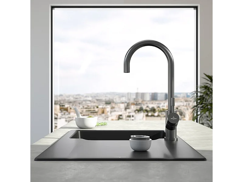 Robinet cuisine VILLEROY ET BOCH Umbrella anthracite