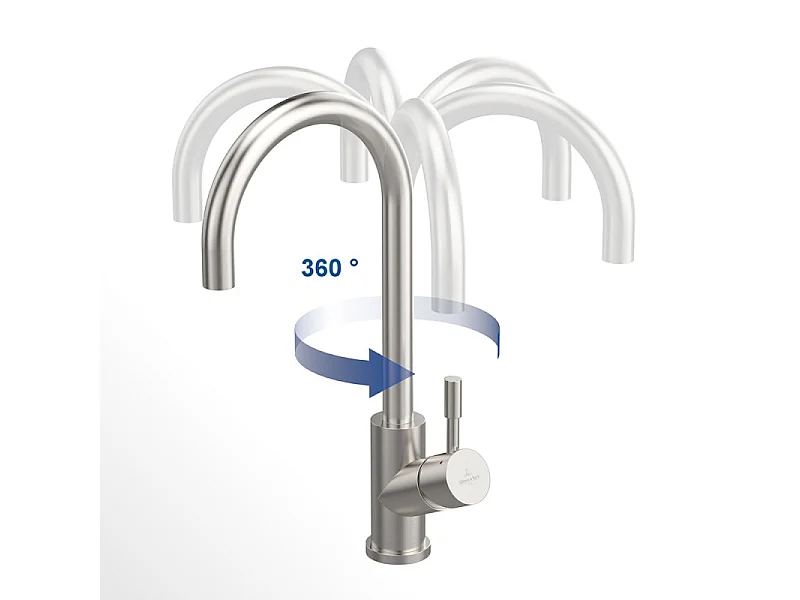 VILLEROY ET BOCH Grifo de cocina Umbrella antracita