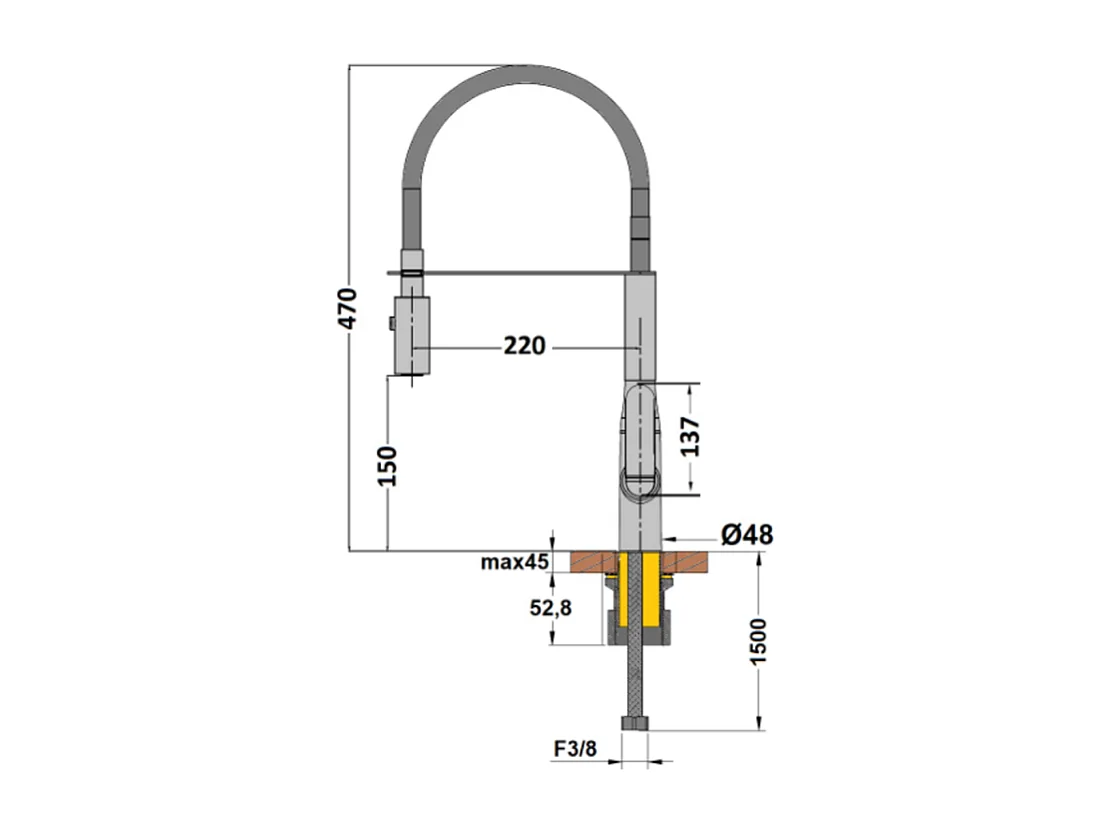 Robinet cuisine Paini Addict Chrome et Nettoyant