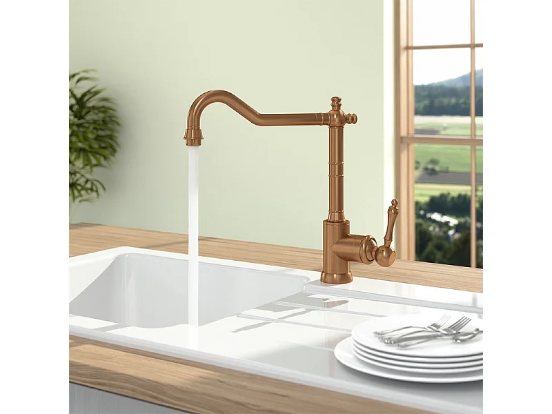 Robinet cuisine VILLEROY ET BOCH Avia 2.0 Bronze + nettoyant