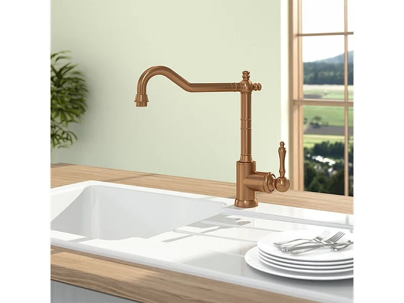 Robinet cuisine VILLEROY ET BOCH Avia 2.0 Bronze + nettoyant