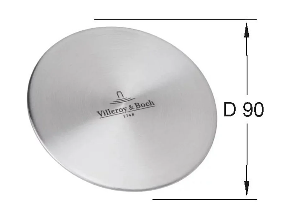 Cache bonde evier VILLEROY ET BOCH acier inoxydable massif