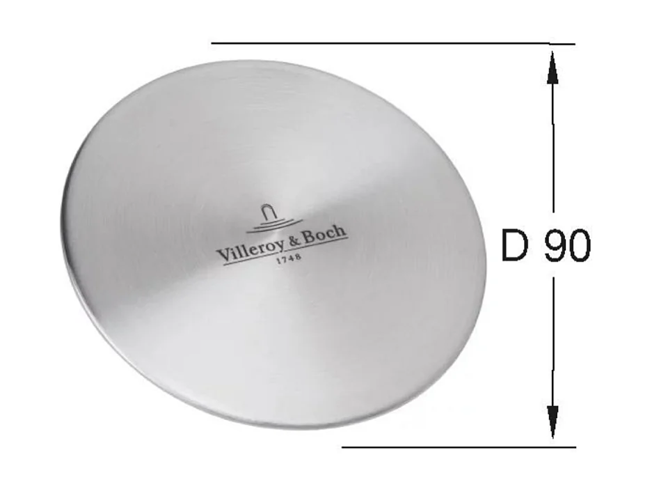 Cache bonde evier VILLEROY ET BOCH acier inoxydable massif