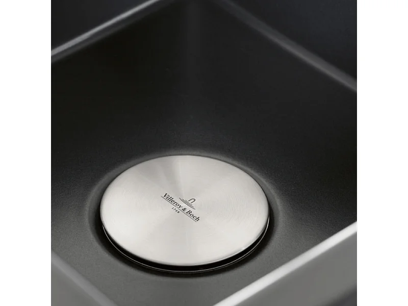 Cache bonde evier VILLEROY ET BOCH acier inoxydable massif
