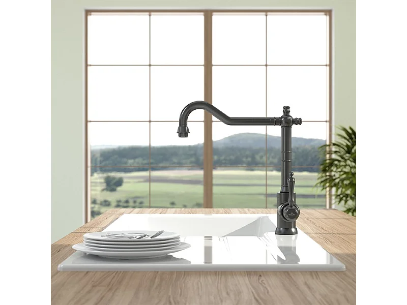 Robinet cuisine VILLEROY ET BOCH Avia 2.0 Anthracite + nettoyant