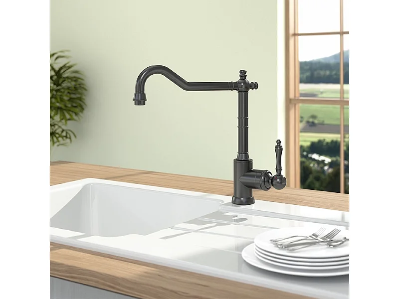 Robinet cuisine VILLEROY ET BOCH Avia 2.0 Anthracite + nettoyant