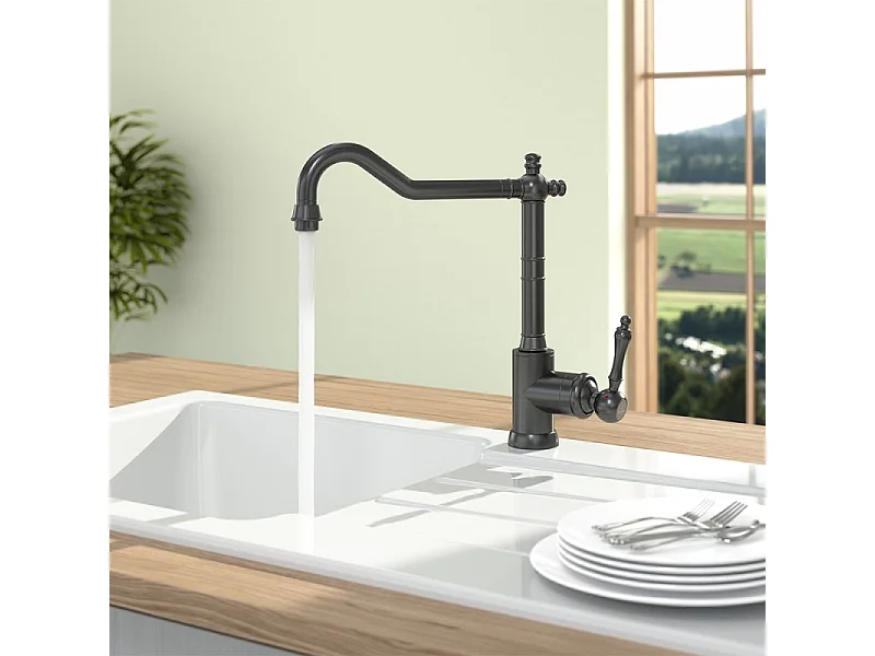 Robinet cuisine VILLEROY ET BOCH Avia 2.0 Anthracite + nettoyant