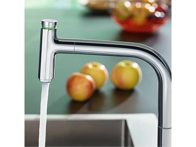 Robinet de cuisine avec douchette HANSGROHE Metris Select M71 320 2 jets chromé