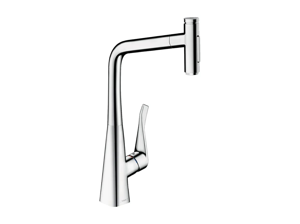 Robinet de cuisine avec douchette HANSGROHE Metris Select M71 320 2 jets chromé