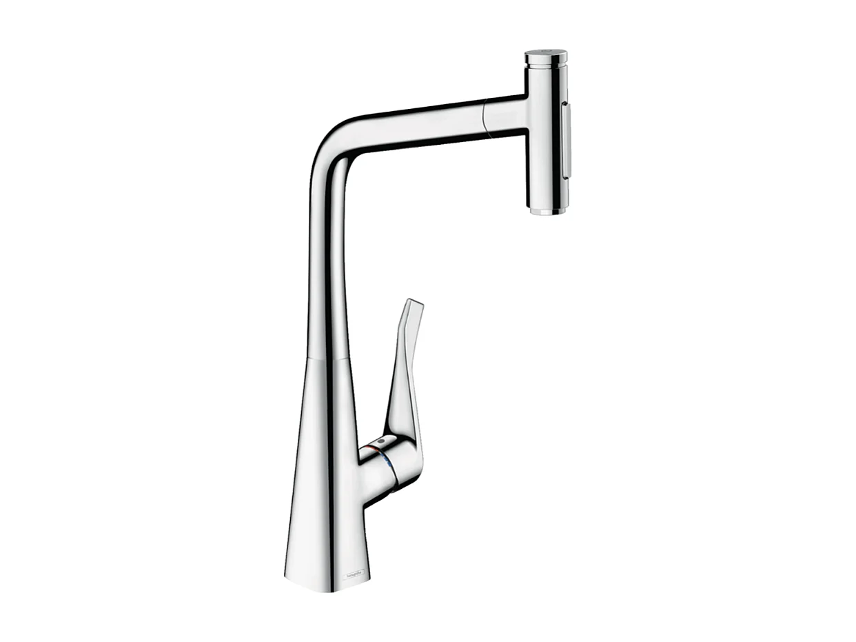 Robinet de cuisine avec douchette HANSGROHE Metris Select M71 320 2 jets chromé