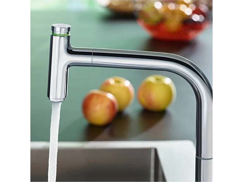 Robinet de cuisine avec douchette HANSGROHE Metris Select M71 320 2 jets chromé