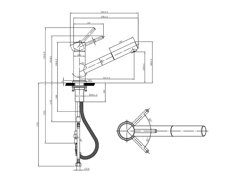Grifo de cocina VILLEROY ET BOCH Como Shower