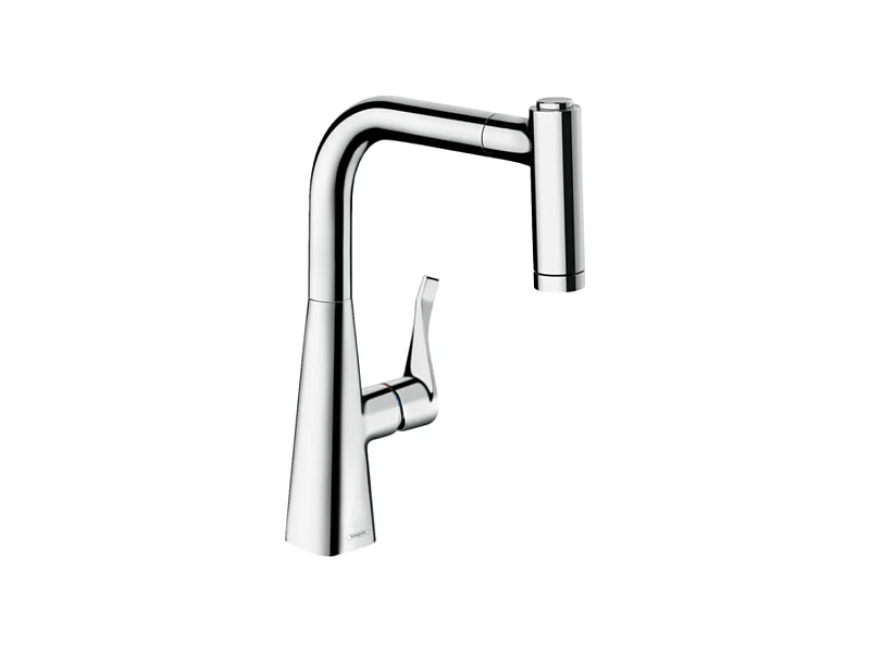 Robinet de cuisine avec douchette HANSGROHE Metris M71 220 2 jets chromé