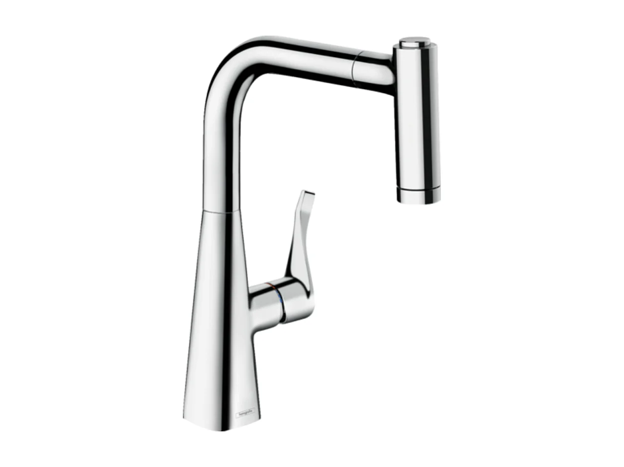 Robinet de cuisine avec douchette HANSGROHE Metris M71 220 2 jets chromé