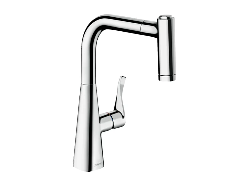 Robinet de cuisine avec douchette HANSGROHE Metris M71 220 2 jets chromé