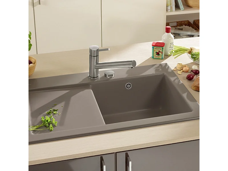 VILLEROY ET BOCH Grifo de cocina Como Acero macizo