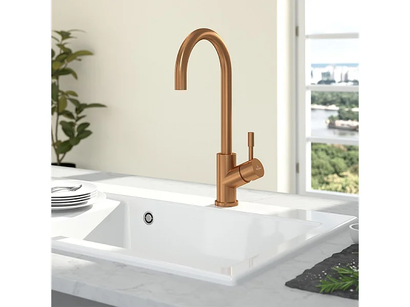 Robinet cuisine VILLEROY ET BOCH Umbrella bronze + nettoyant