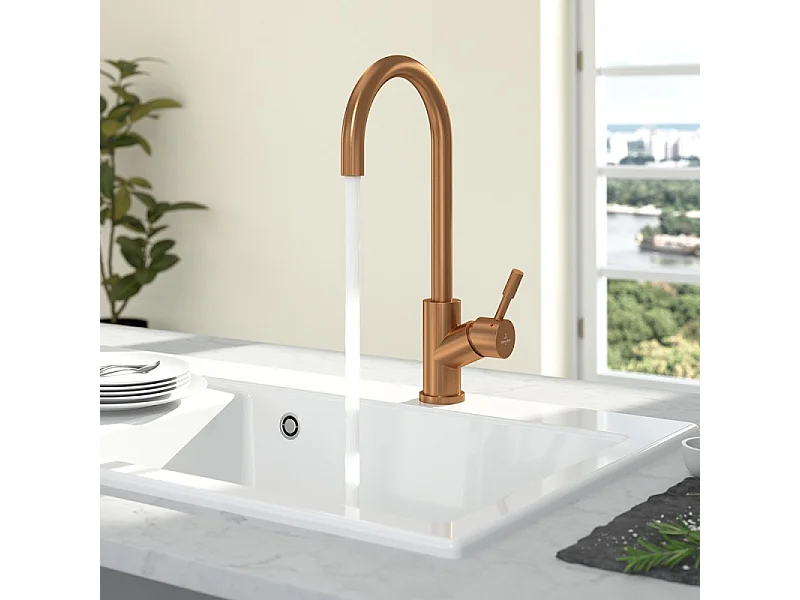 Robinet cuisine VILLEROY ET BOCH Umbrella bronze + nettoyant