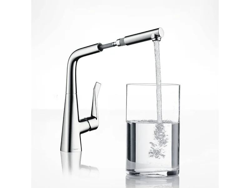 Grifo de cocina con ducha HANSGROHE Metris M71 320 cromo