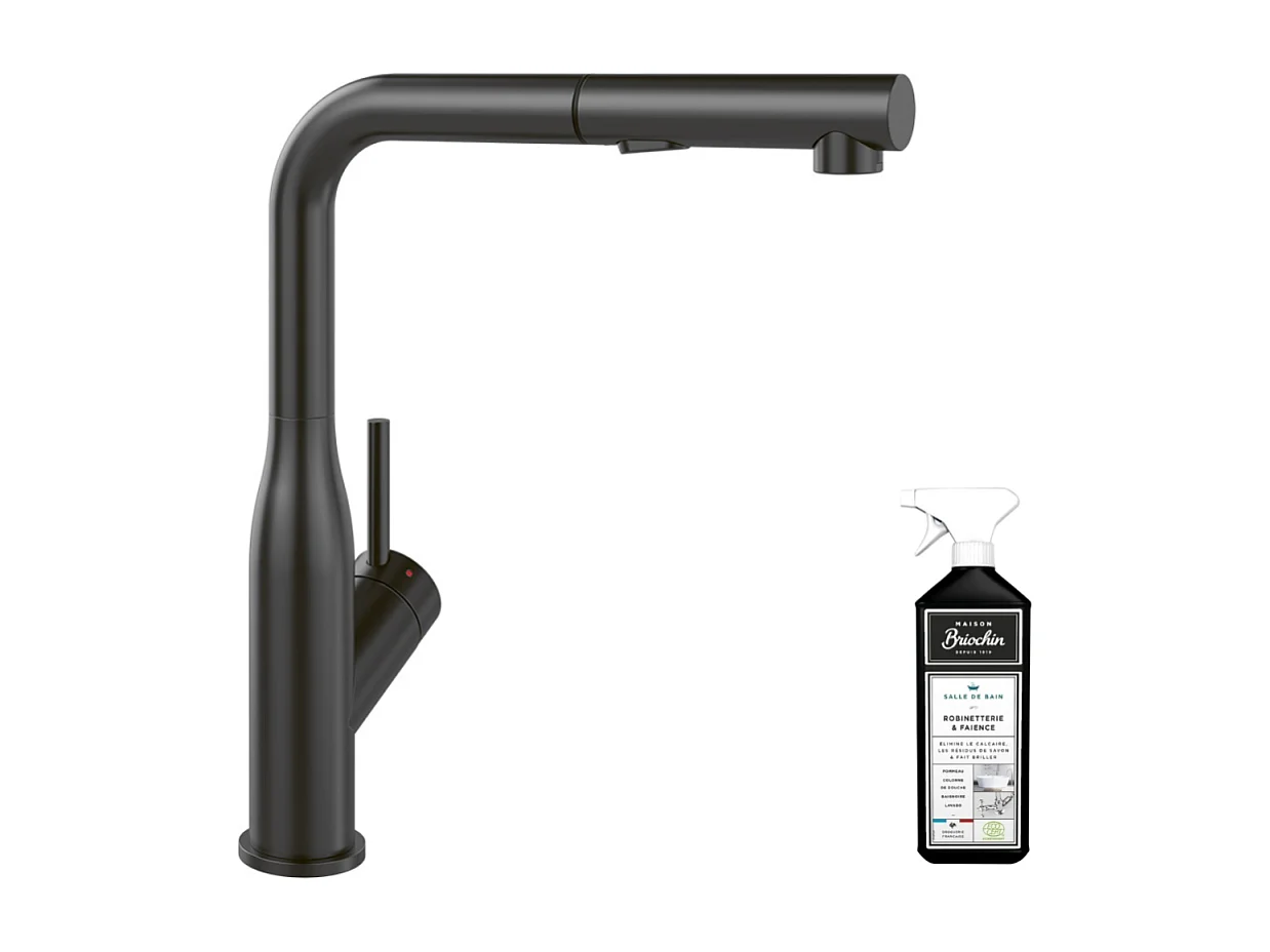 Robinet cuisine VILLEROY ET BOCH Subway Style Shower anthracite + nettoyant