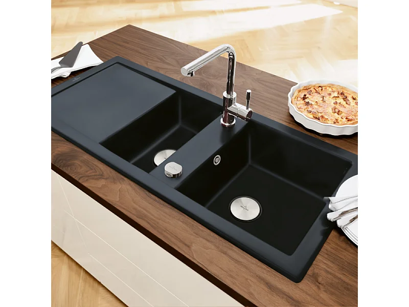 Robinet cuisine VILLEROY ET BOCH Modern Steel acier massif poli