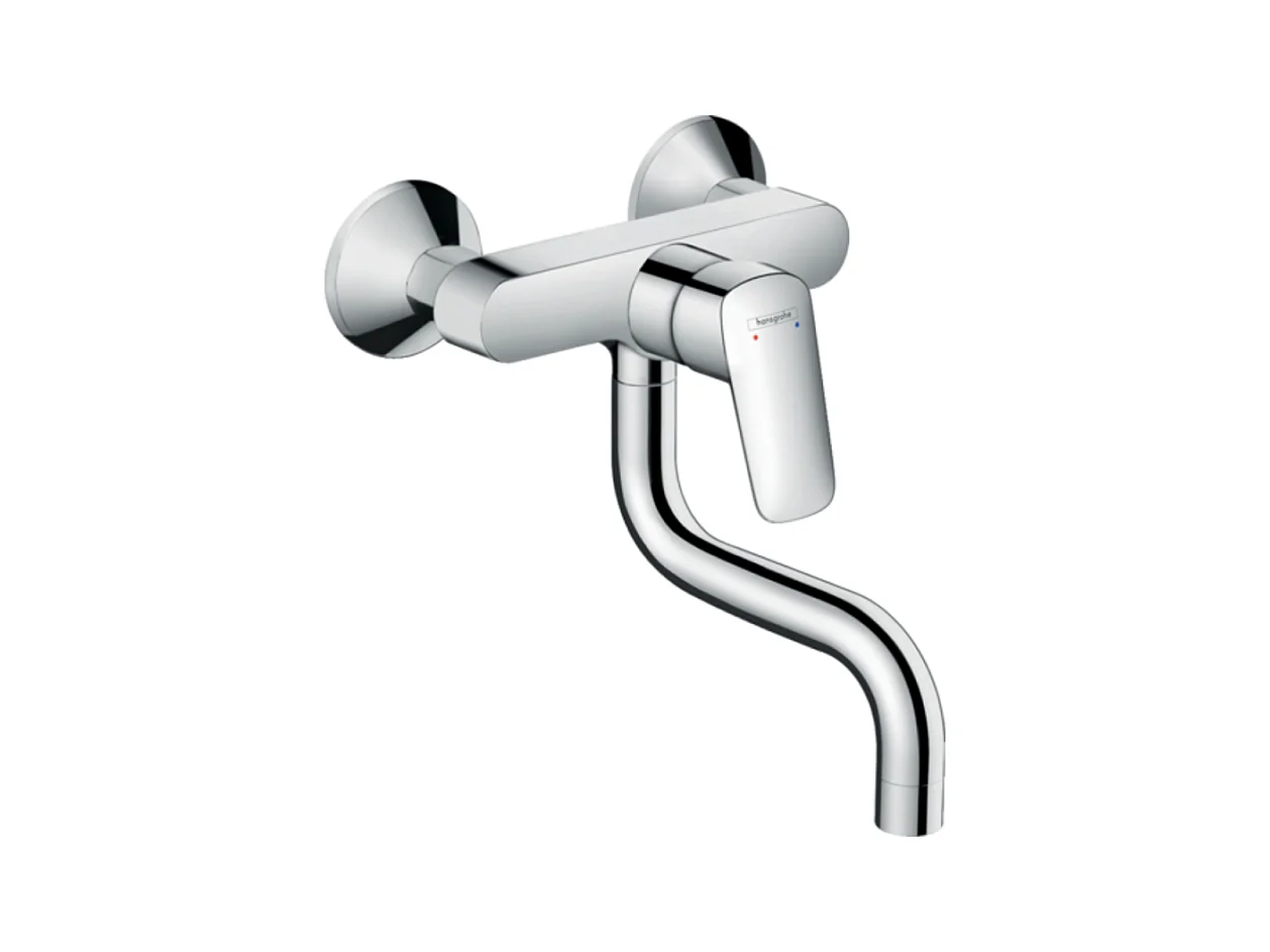 Robinet de cuisine mural HANSGROHE Logis M31 chromé