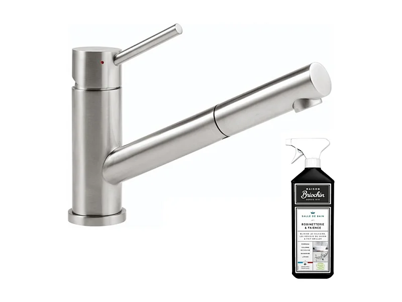 Robinet cuisine rabattable VILLEROY ET BOCH Como Shower window Inox + nettoyant
