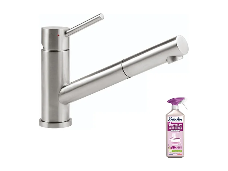 Robinet cuisine rabattable VILLEROY ET BOCH Como Shower window Inox + nettoyant