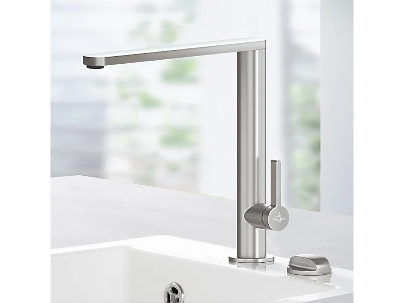 Robinet cuisine VILLEROY ET BOCH Finera acier massif + nettoyant