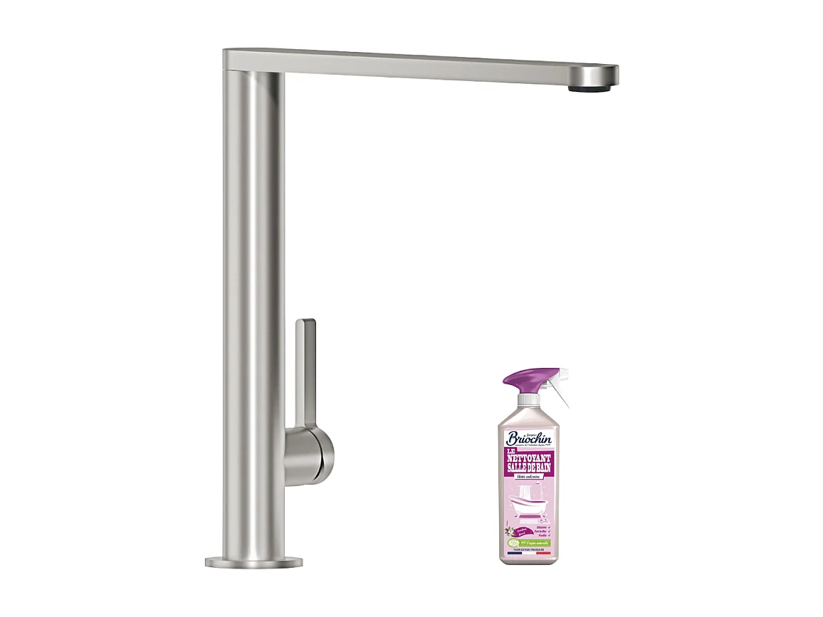 Robinet cuisine VILLEROY ET BOCH Finera acier massif + nettoyant