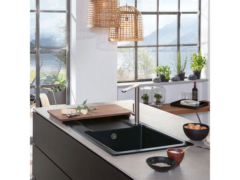Robinet cuisine VILLEROY ET BOCH Finera acier massif + nettoyant