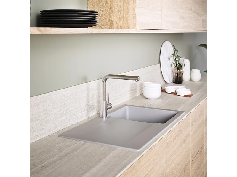 VILLEROY ET BOCH Grifo de cocina para ducha de acero macizo