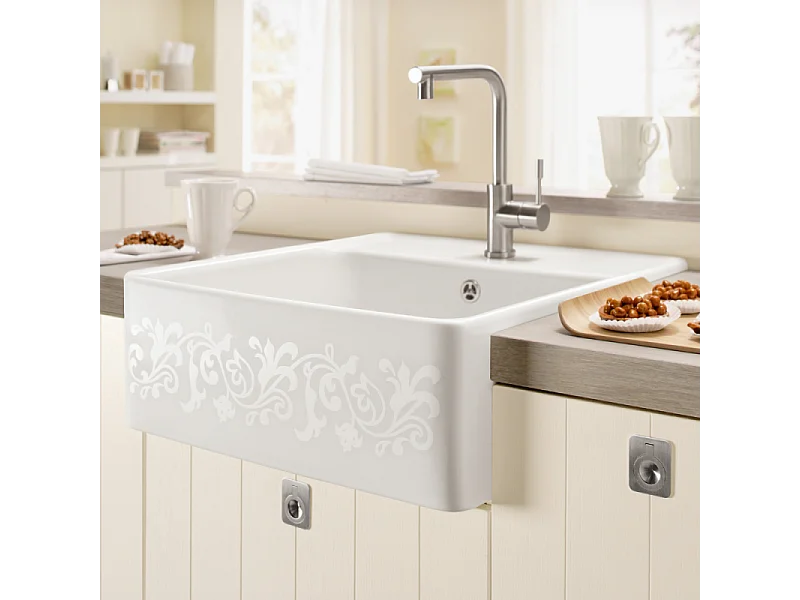 Robinet cuisine VILLEROY ET BOCH Modern Steel acier massif