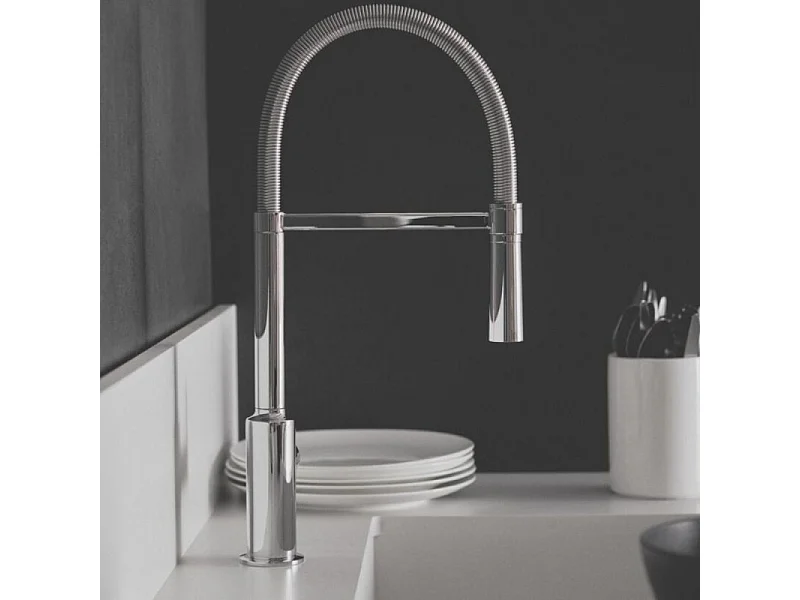 Robinet de cuisine IDEAL STANDARD semi-pro Ceralook chrome + Nettoyant