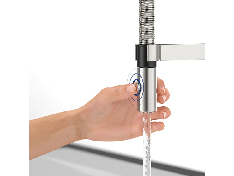 Robinet cuisine VILLEROY ET BOCH Steel expert compact acier massif